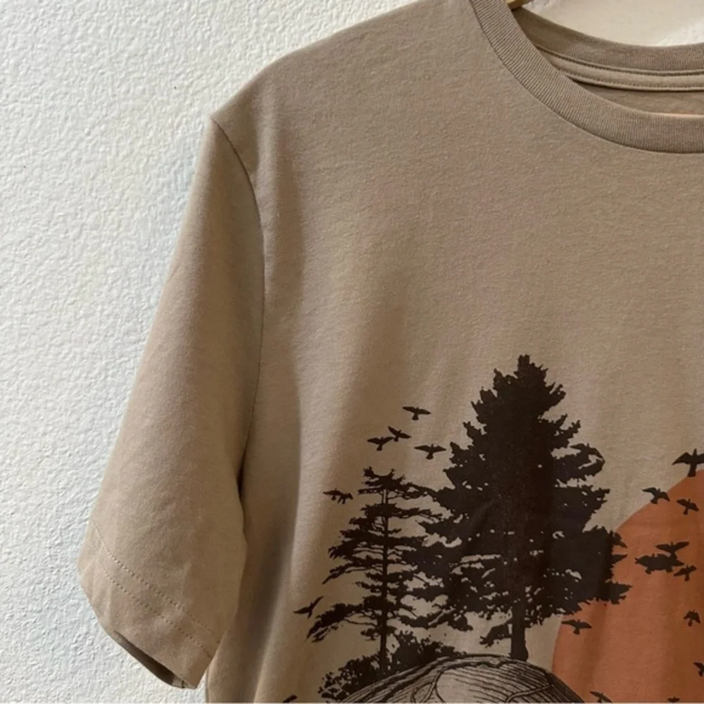 Junk Food Men's The‎ Hangover Alan Human Tree Dark Khaki Tee  Shirt Size Small